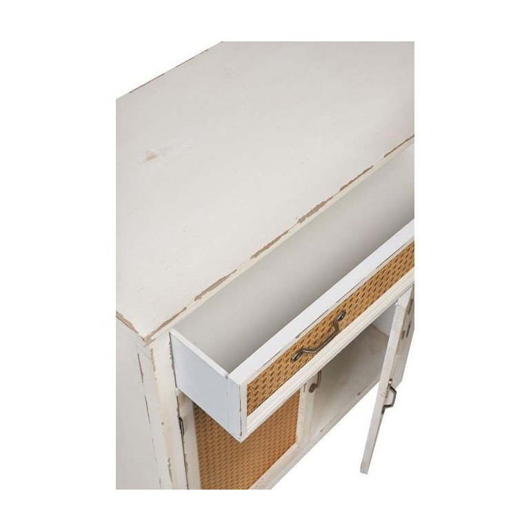 Credenza Tonia 2 Ante + 1 Cassetto Bianco Crema