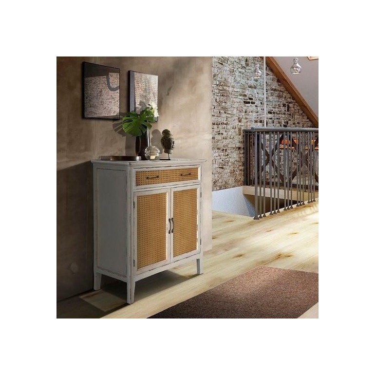 Credenza Tonia 2 Ante + 1 Cassetto Bianco Crema